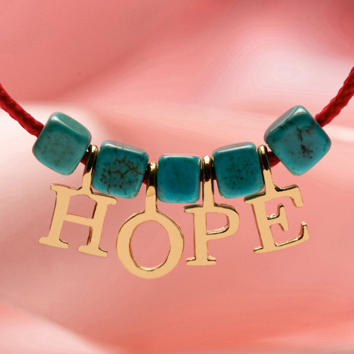 دستبند طلا بچه گانه بافت HOPE