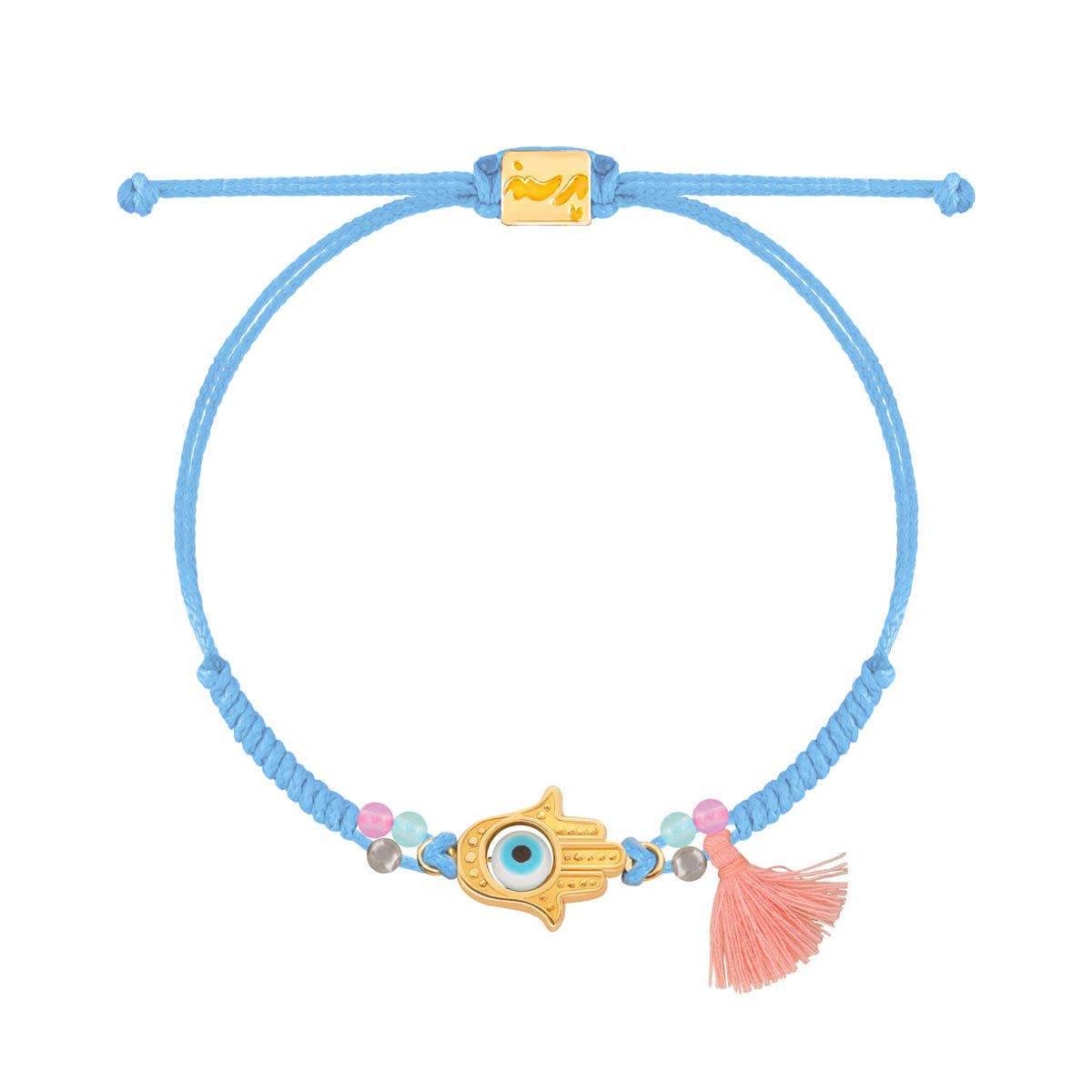 دستبند طلا بافت چشم Hamsa