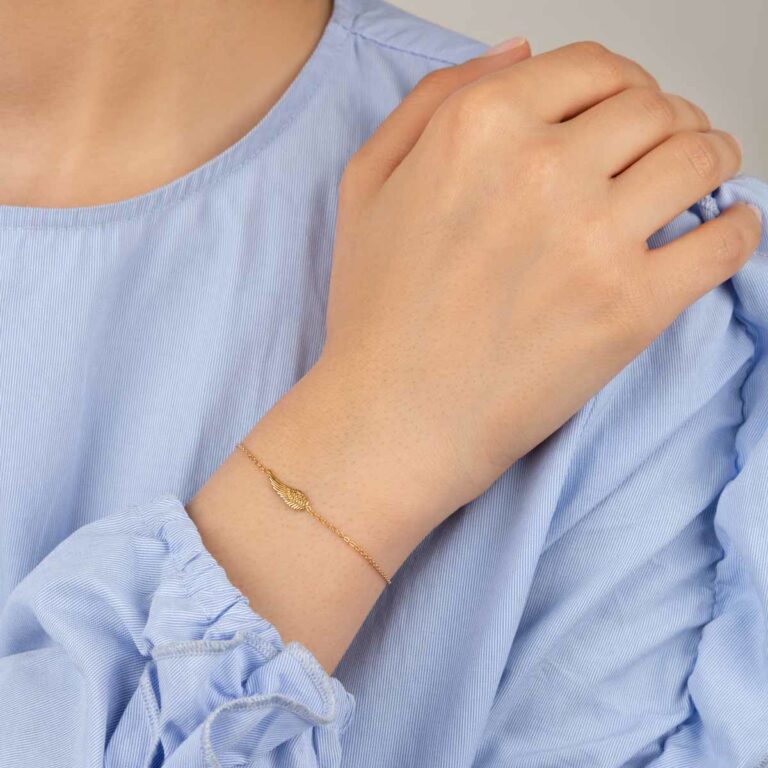 دستبند طلا بال فرشته کوچک