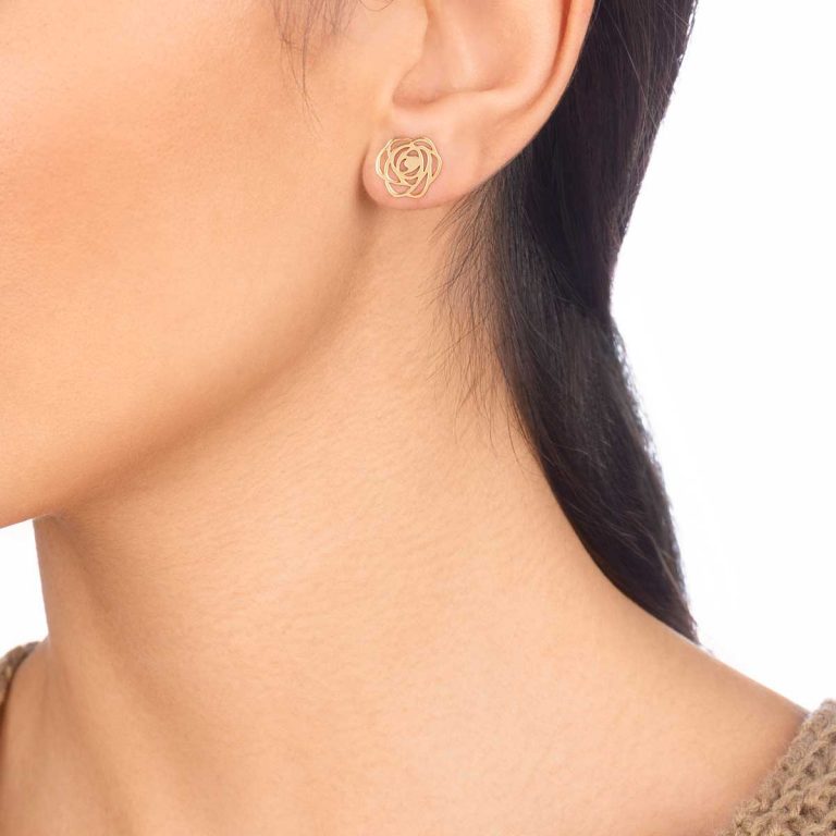 گوشواره طلا گل رز - تصویر 2