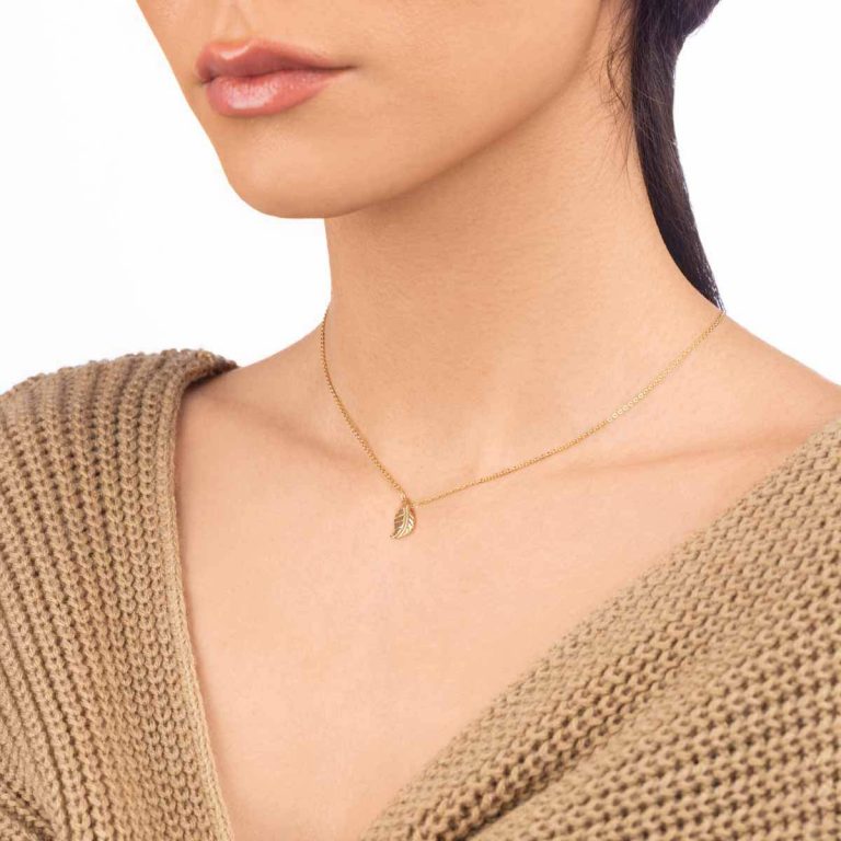 گردنبند طلا برگ