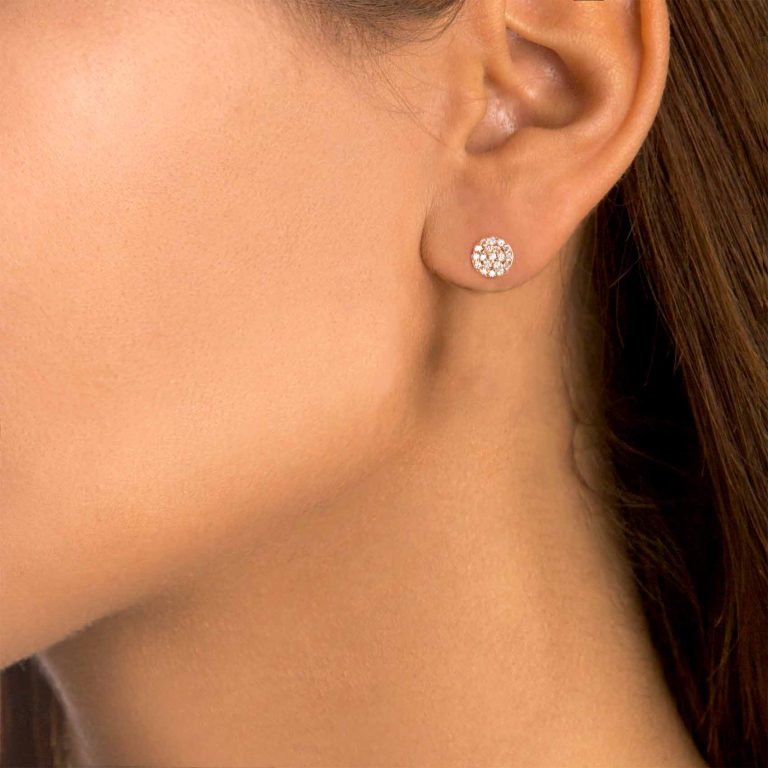 گوشواره طلا دایره کوچک