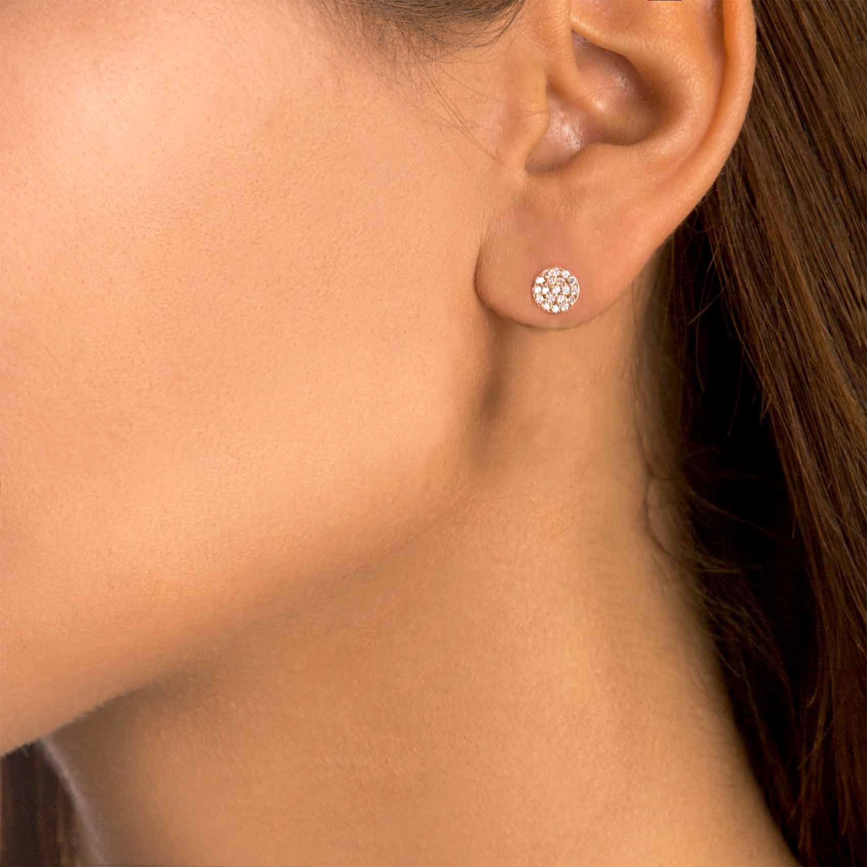 گوشواره طلا دایره کوچک