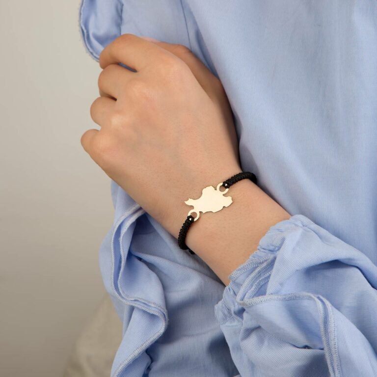 دستبند طلا بافت نقشه ایران