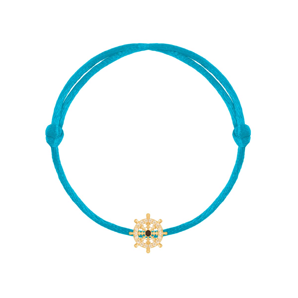 دستبند طلا سکان نگین دار