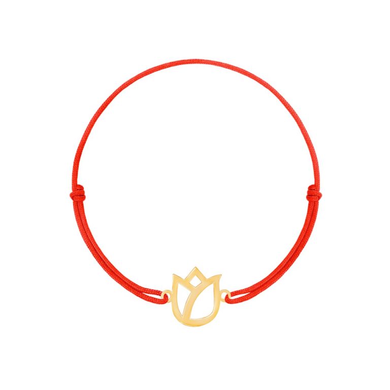 دستبند طلا گل لاله