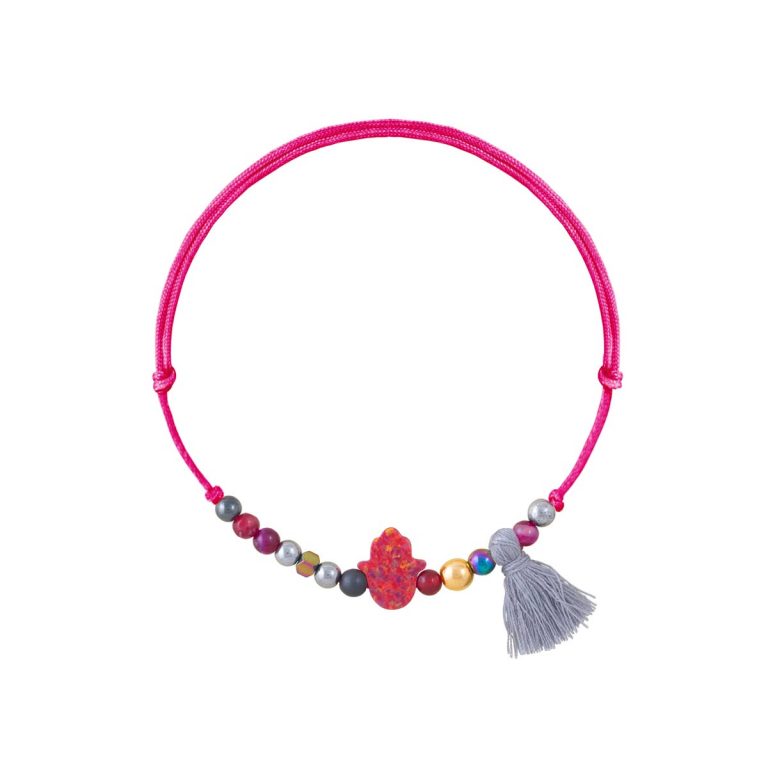 پابند طلا بافت دست قرمز Hamsa