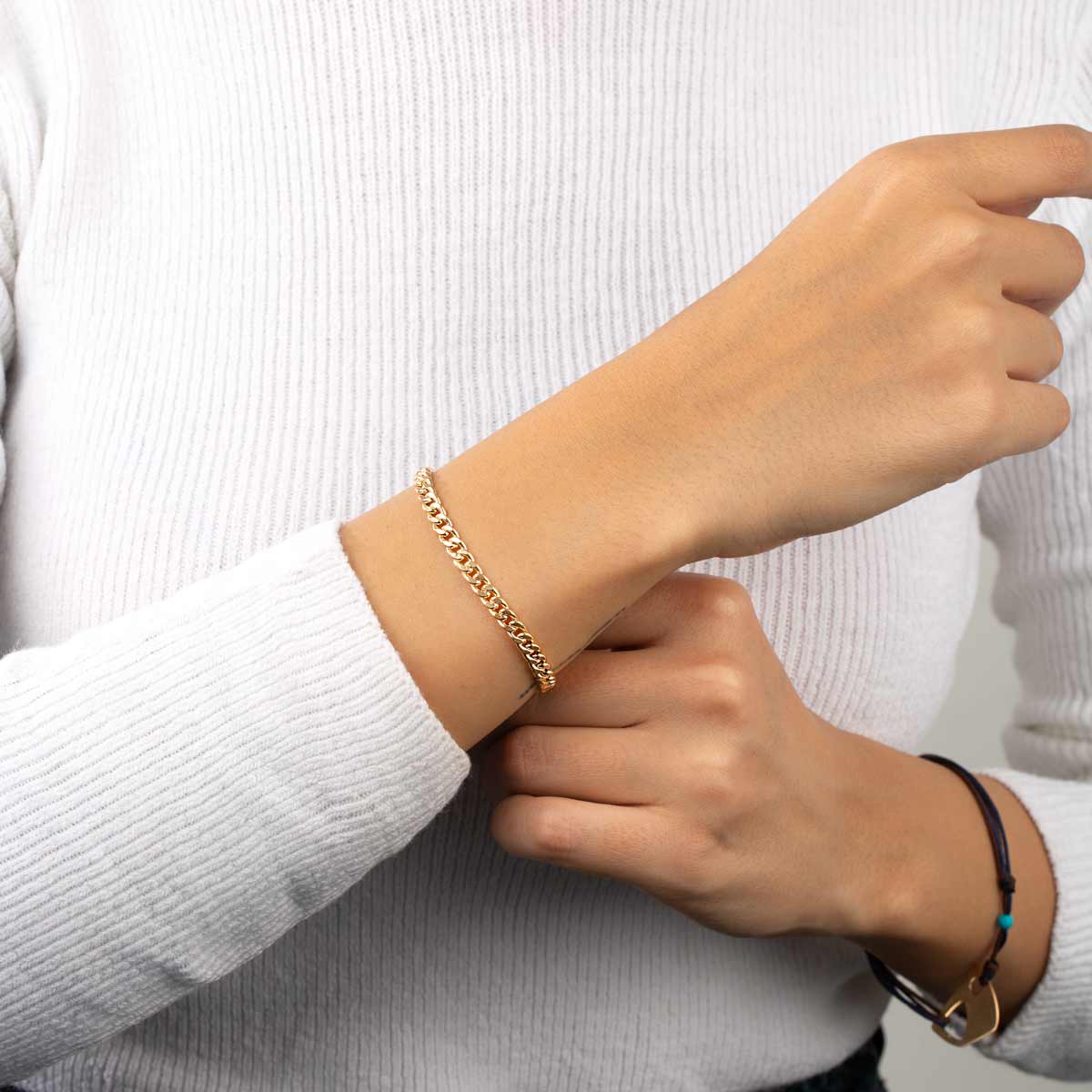 دستبند طلا بافت شکل-۲