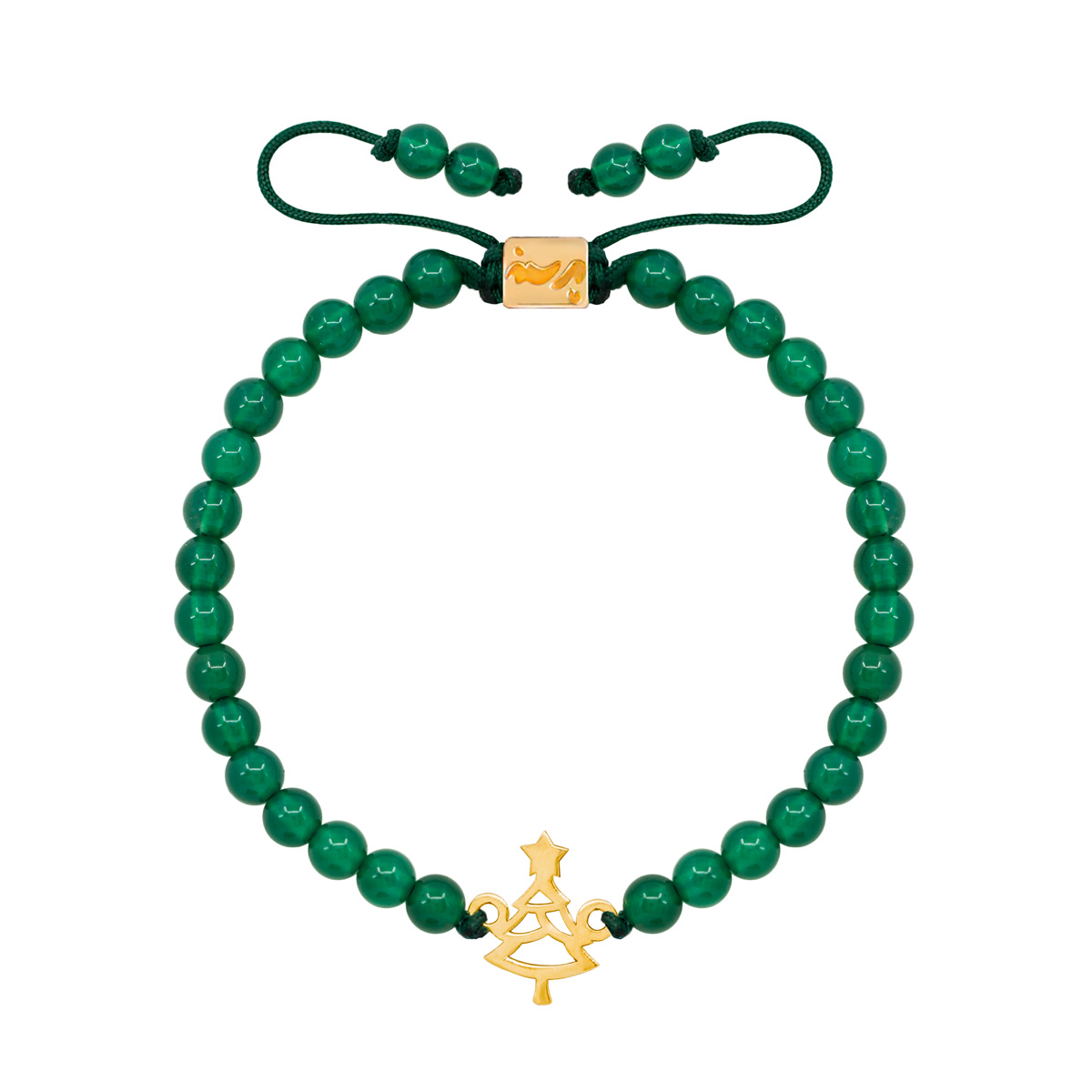 دستبند طلا سنگی کریسمس - تصویر 1