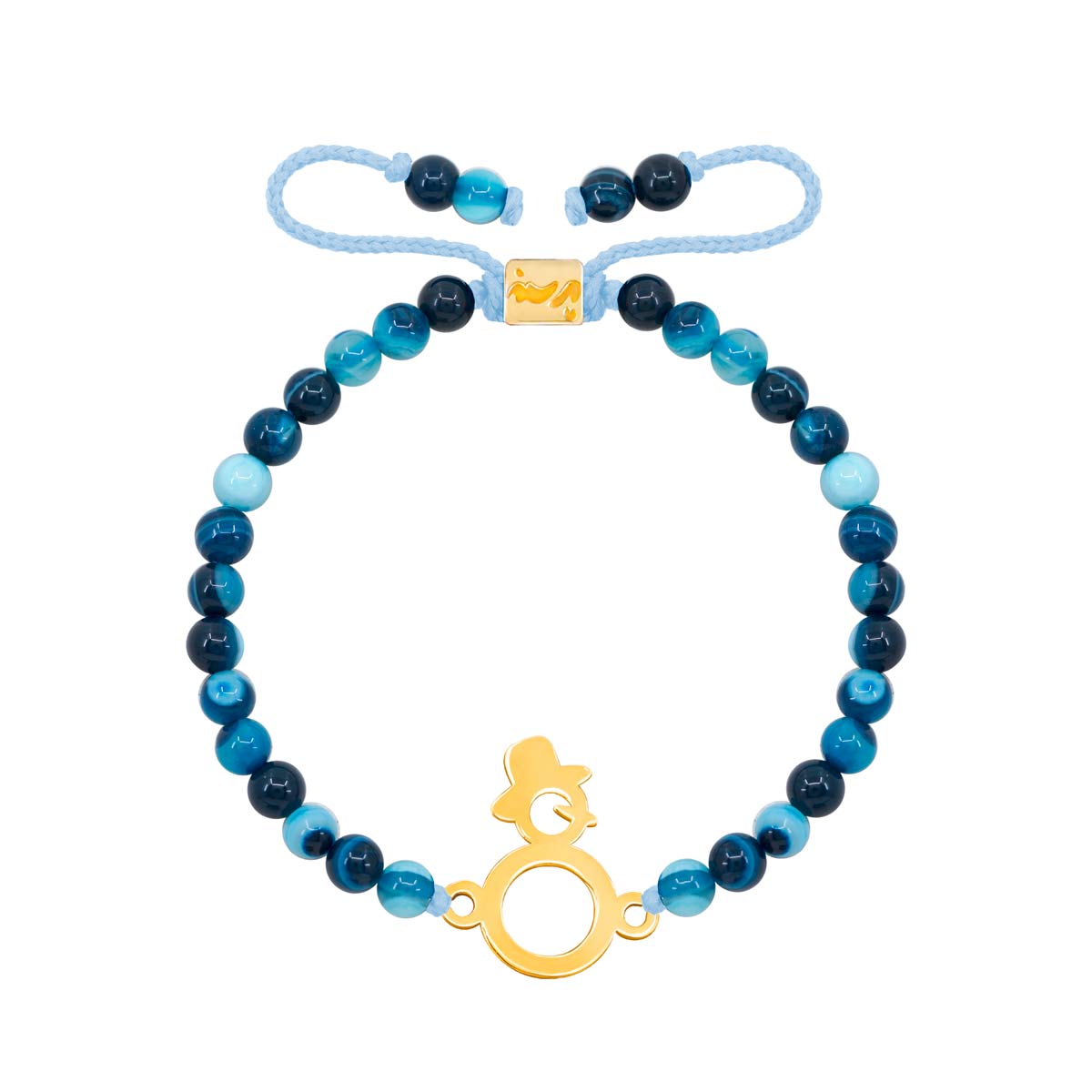 دستبند طلا سنگی آدم برفی