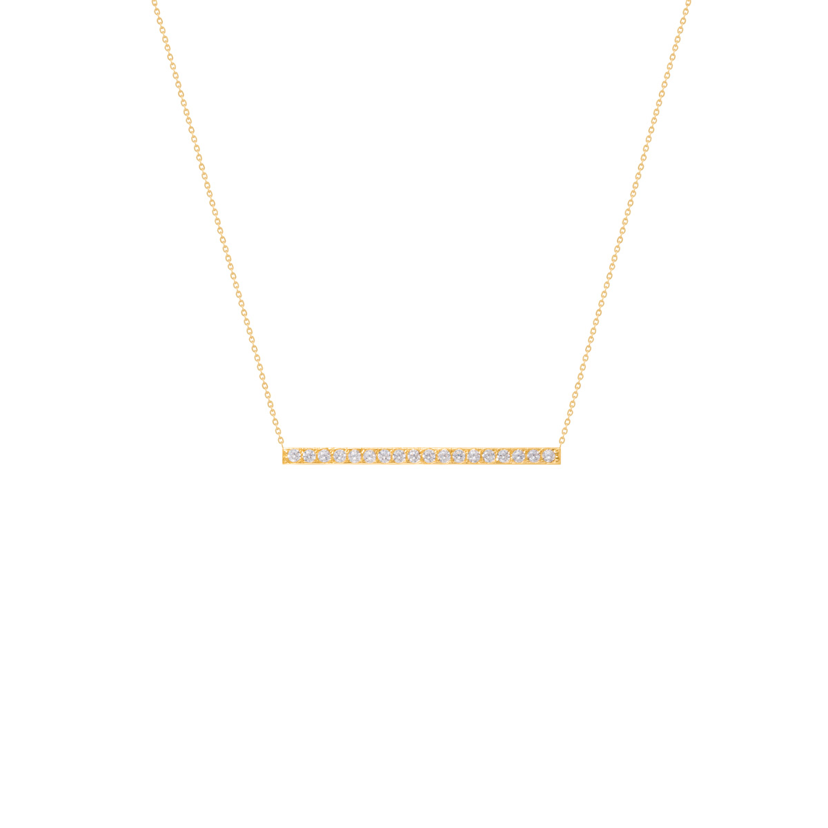 گردنبند طلا خط و نگین