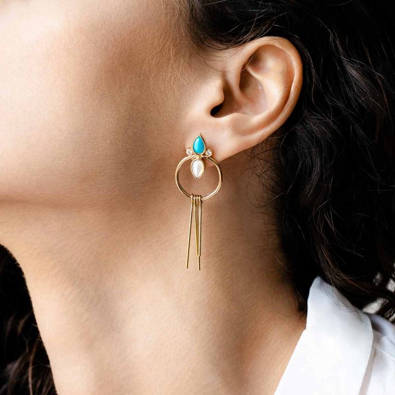 گوشواره طلا آتنا (الهه زیبایی) پرسته