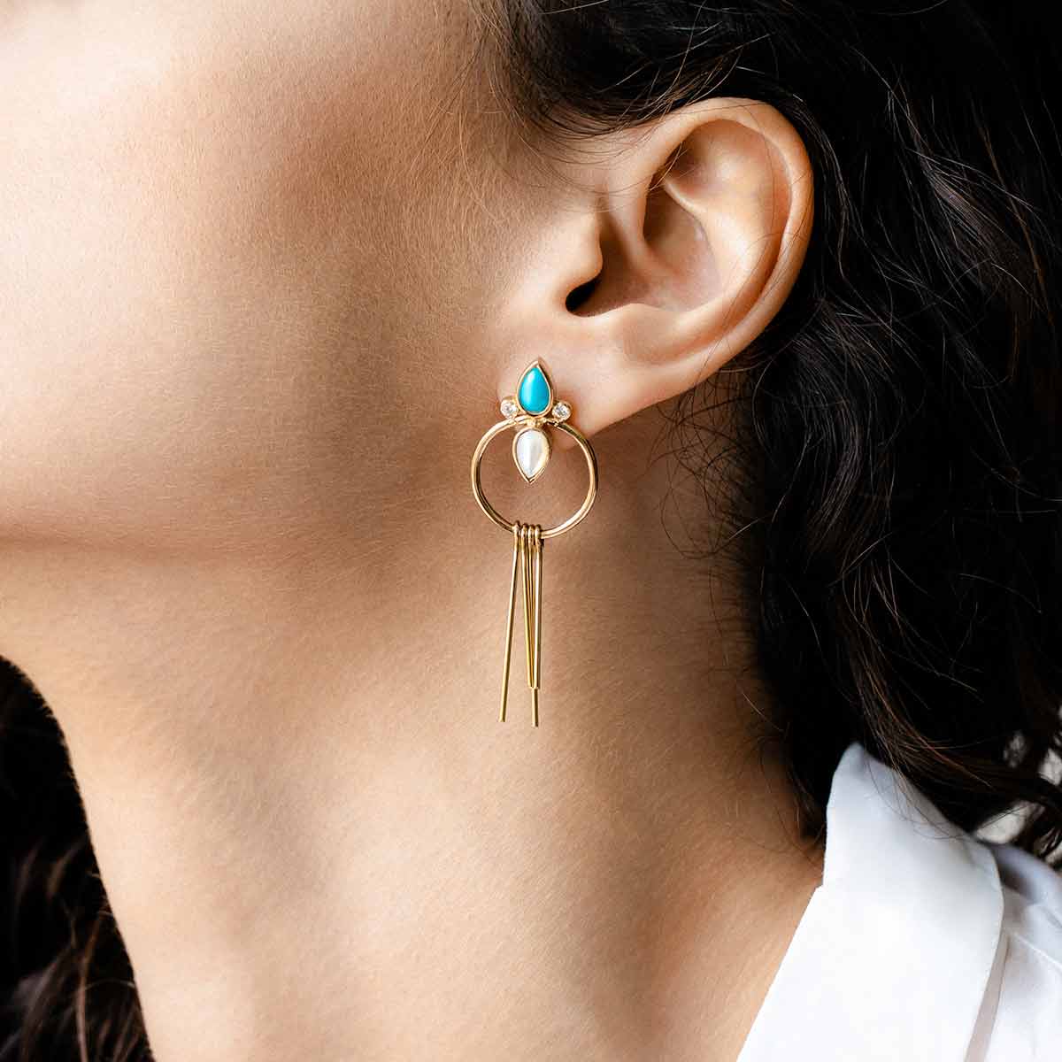 گوشواره طلا آتنا (الهه زیبایی) پرسته