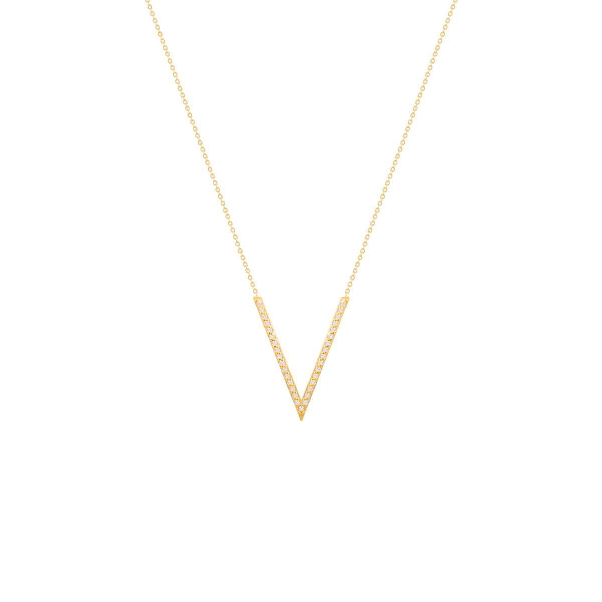 گردنبند طلا دو خط نگین دار |parasteh