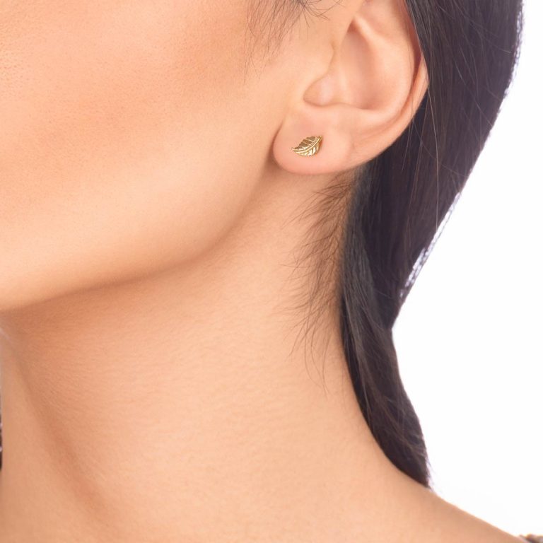 گوشواره طلا برگ