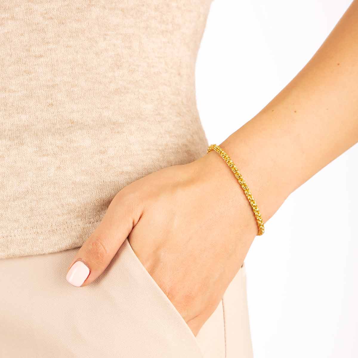 دستبند طلا داماس پرسته