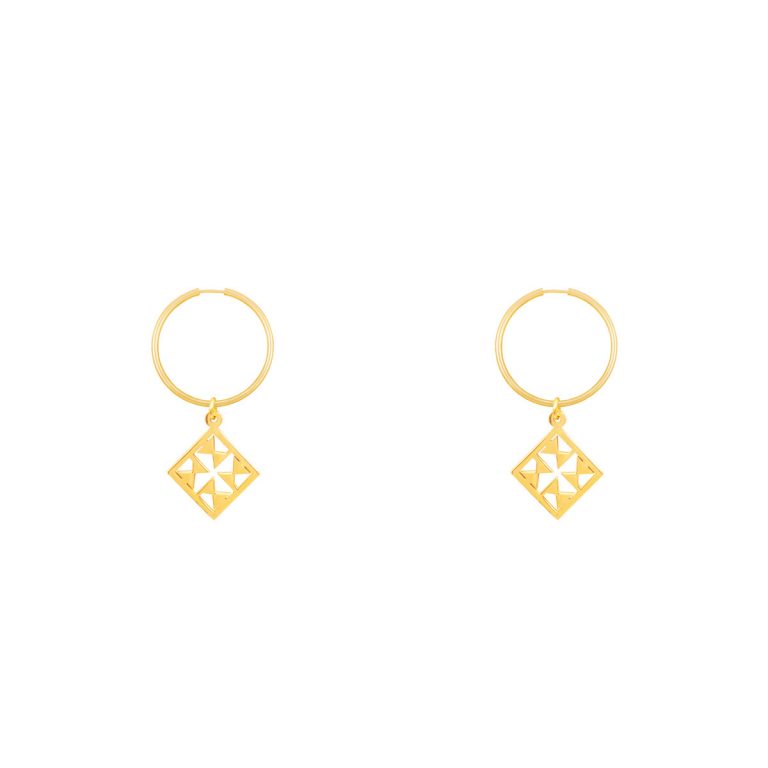 گوشواره طلا حلقه ای نورا پرسته