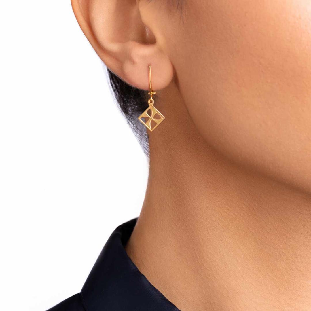 گوشواره طلا تک لنگه ای مهر
