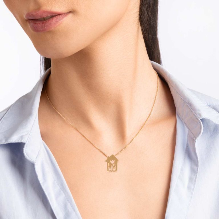 گردنبند طلا خانه و خانواده - تصویر 2