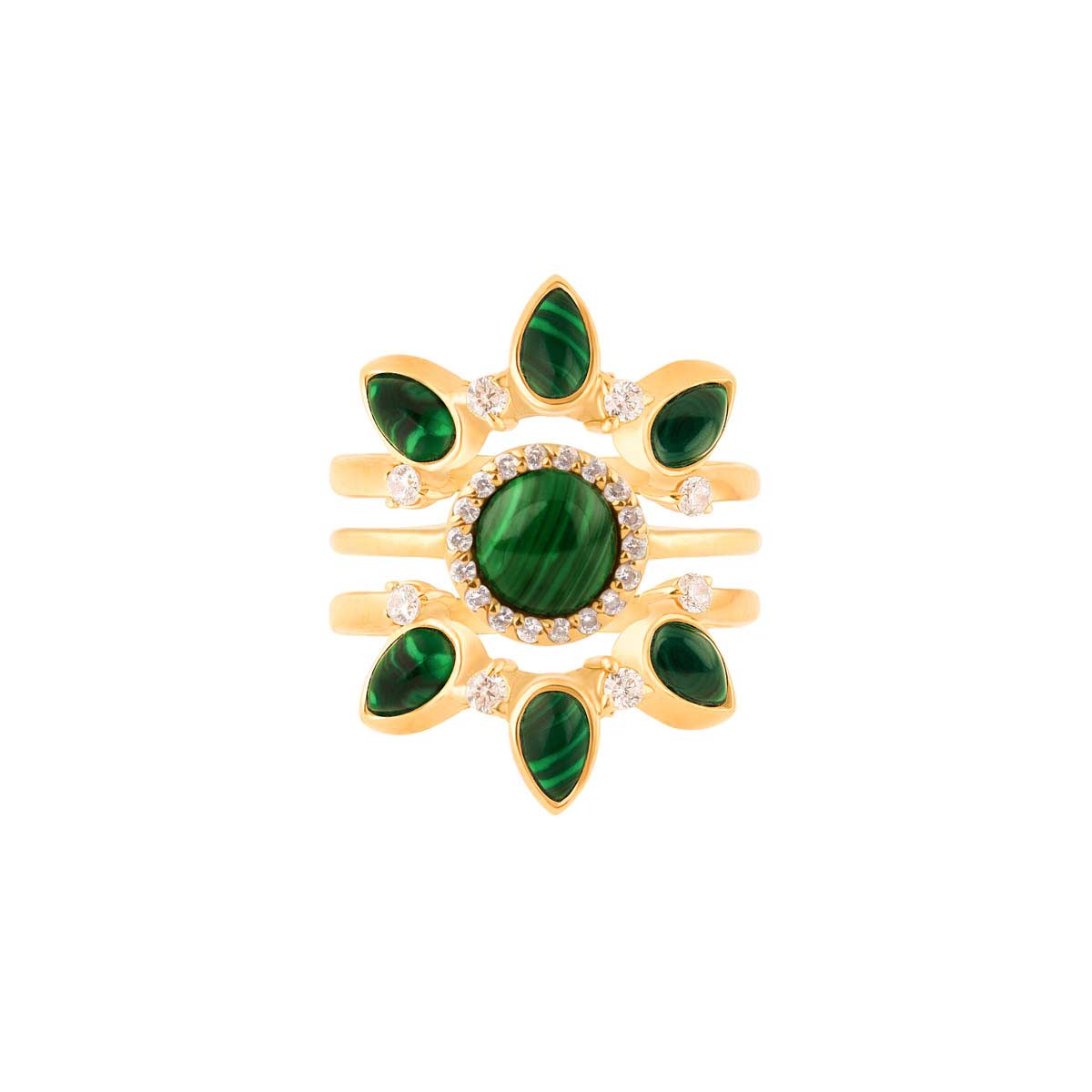 انگشتر طلا زرد مینٍلاوا پرسته