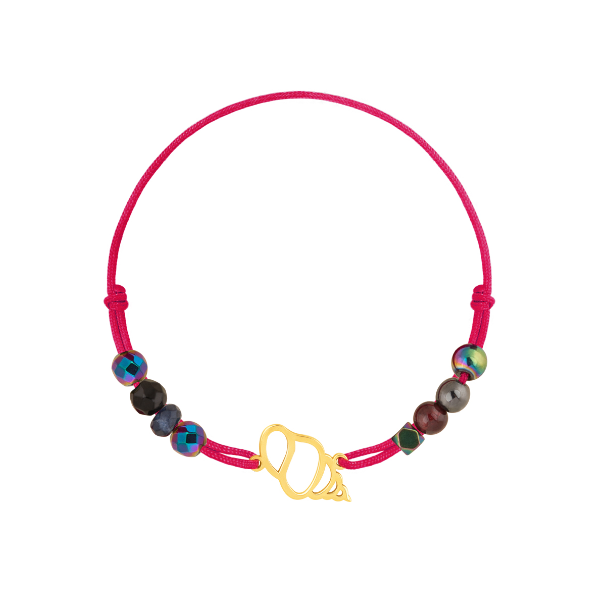 دستبند طلا بافت صدف توخالی