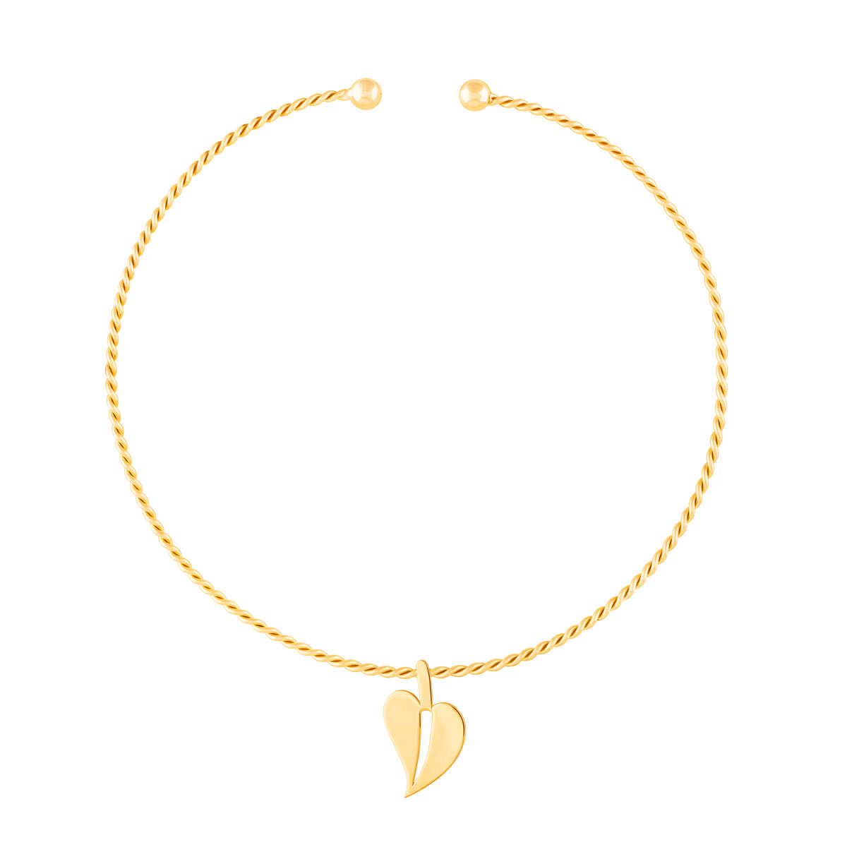 گردنبند طلا چوکر برگ توخالی ایشتار