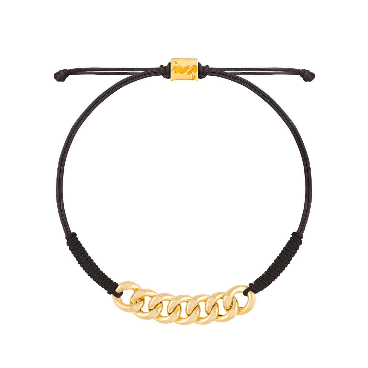 دستبند طلا بافت هفت حلقه کارتیه مشکی