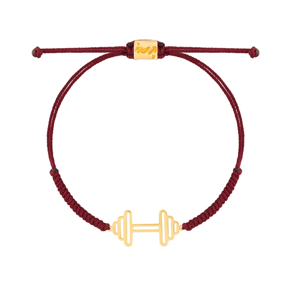 دستبند طلا بافت دمبل بزرگ
