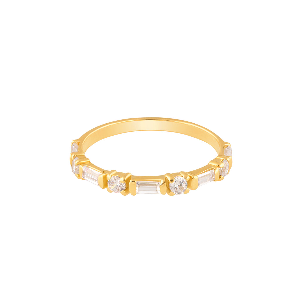 انگشتر طلا حلقه لونا و نگین باگت پرسته