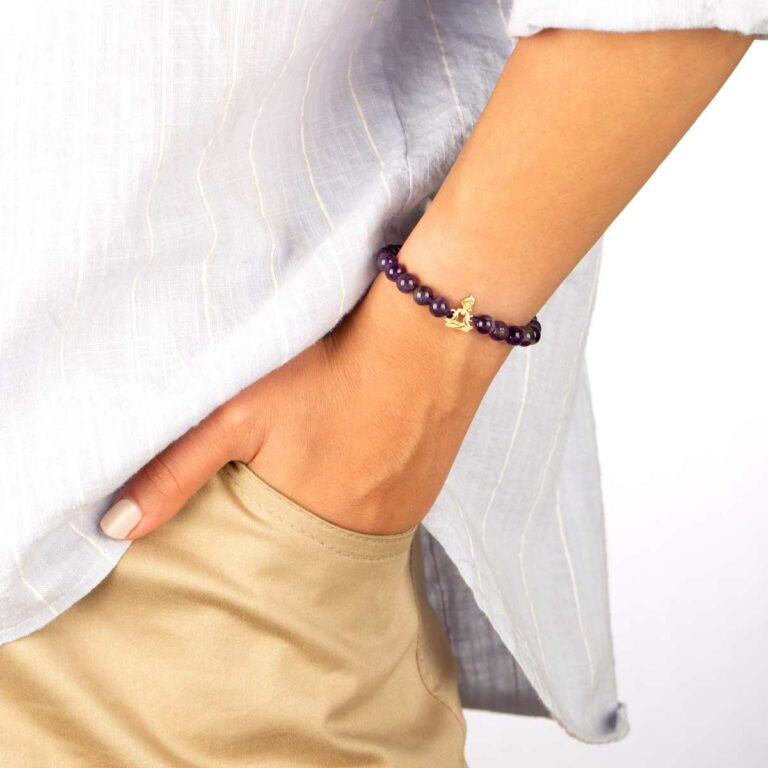 دستبند طلا سنگی یوگا - تصویر 2