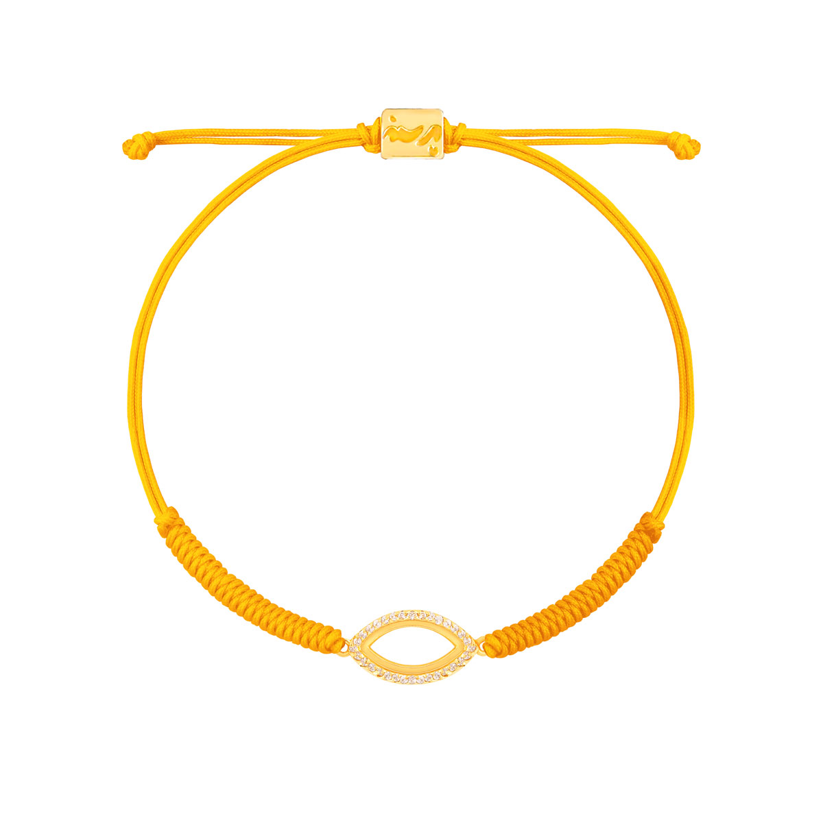 WBB334 دستبند طلا بافت چشم نگین دار