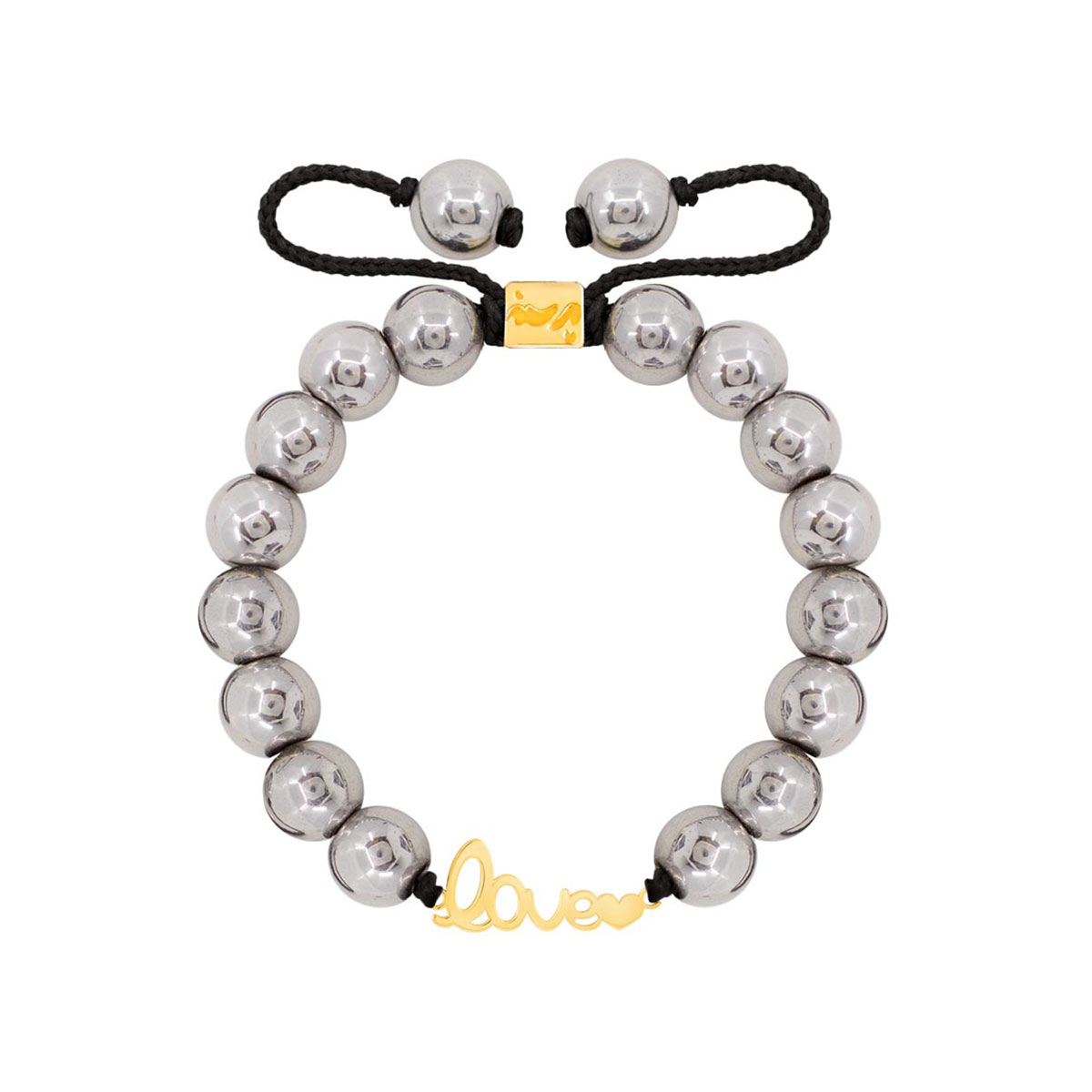 دستبند طلا سنگی LOVE و حدید