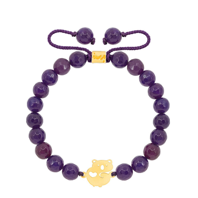 دستبند طلا سنگی کوالا و آمیتیس