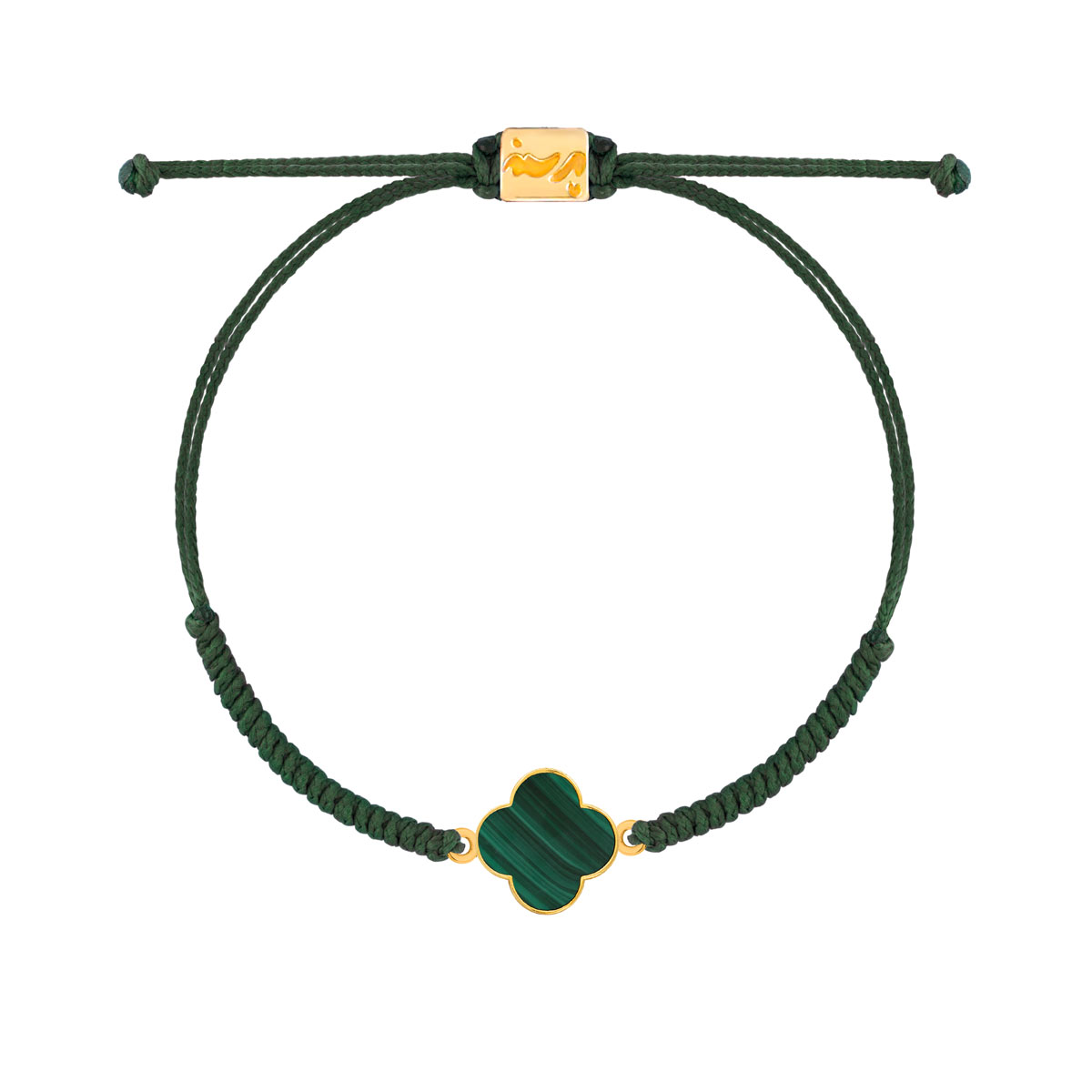 دستبند طلا بافت VanCleef سبز