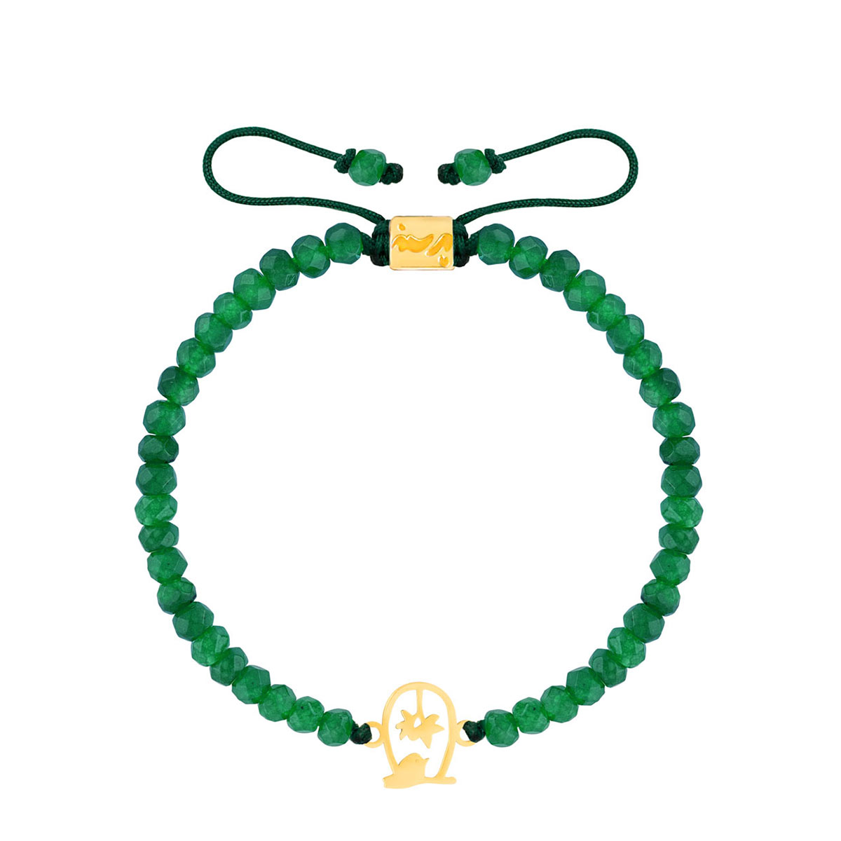 WBB356 دستبند طلا سنگی جوجه و قفس