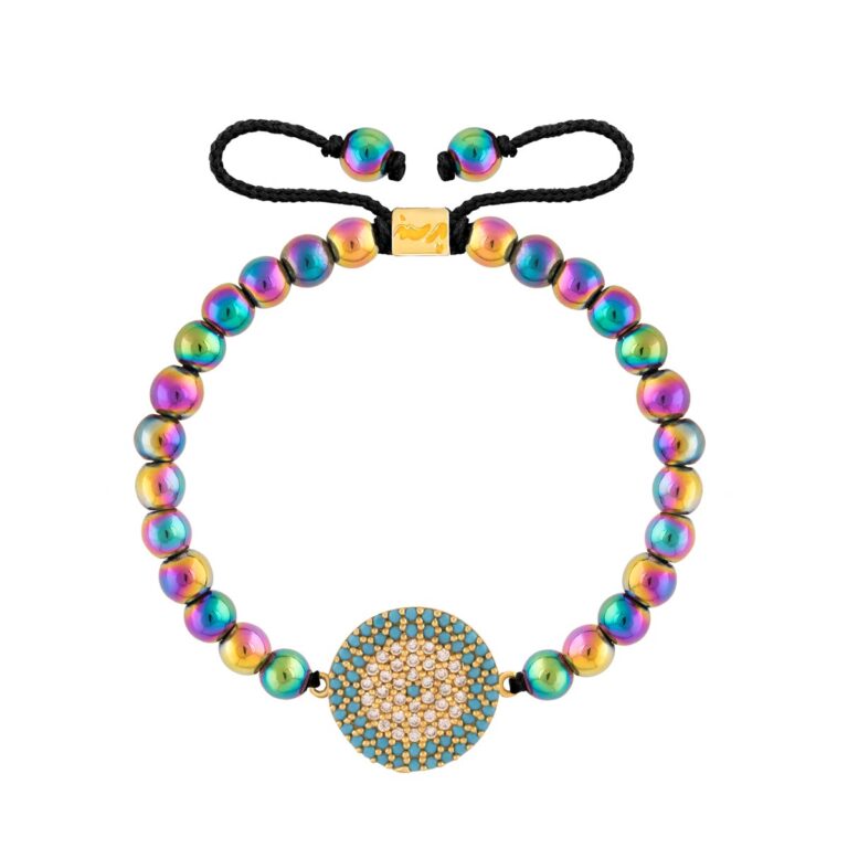 دستبند طلا سنگی چشم نظر