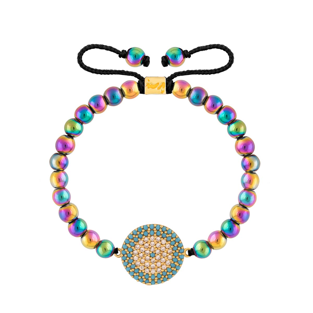 WBB359 دستبند طلا سنگی چشم نظر