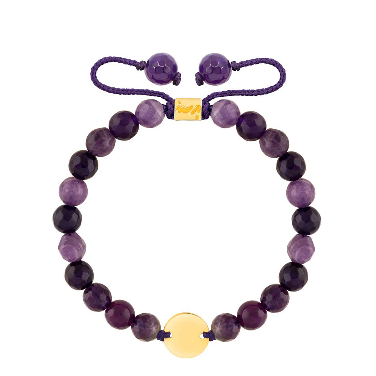 WBB360 دستبند طلا سنگی دایره حکاکی