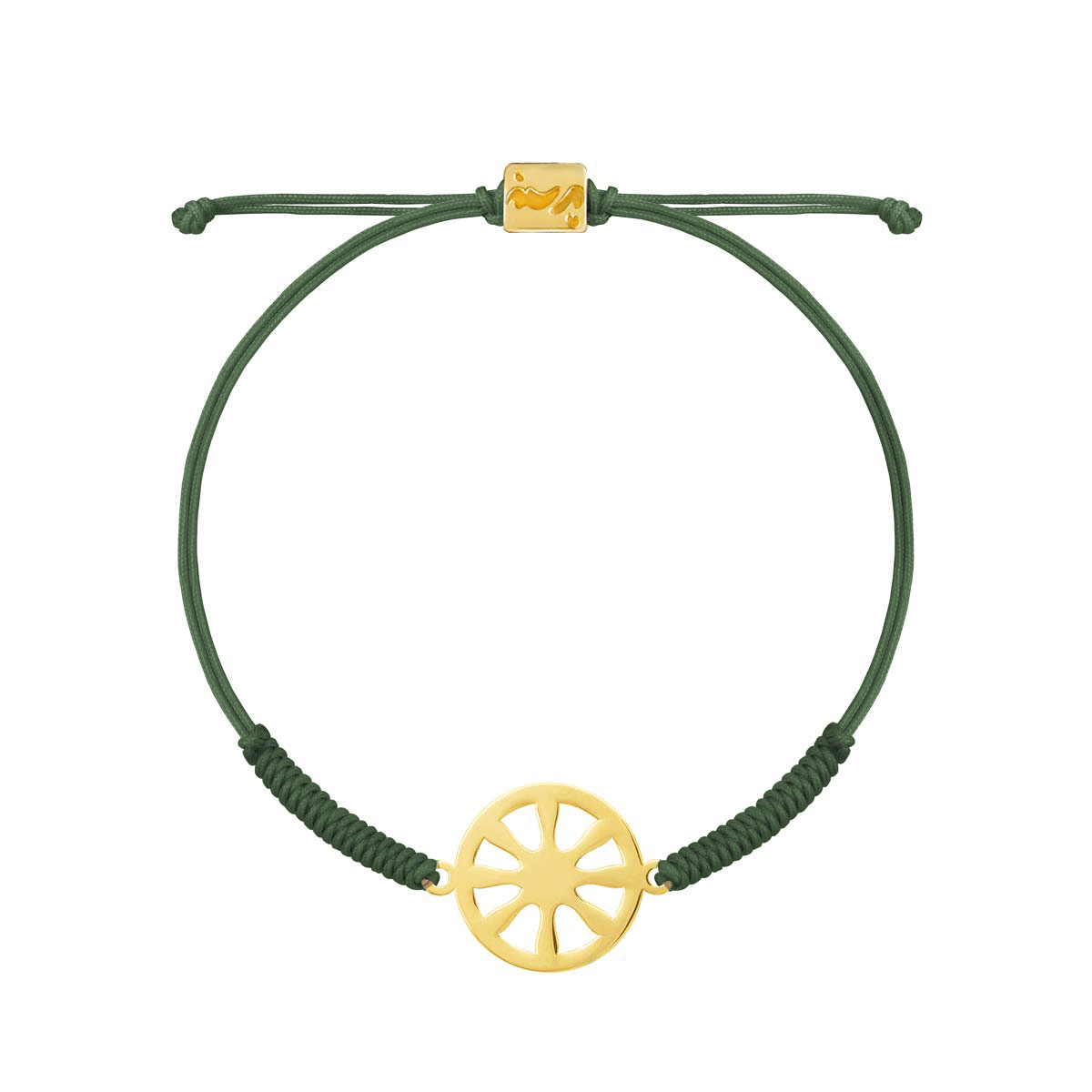 WBB366 دستبند طلا بافت سبز شمس