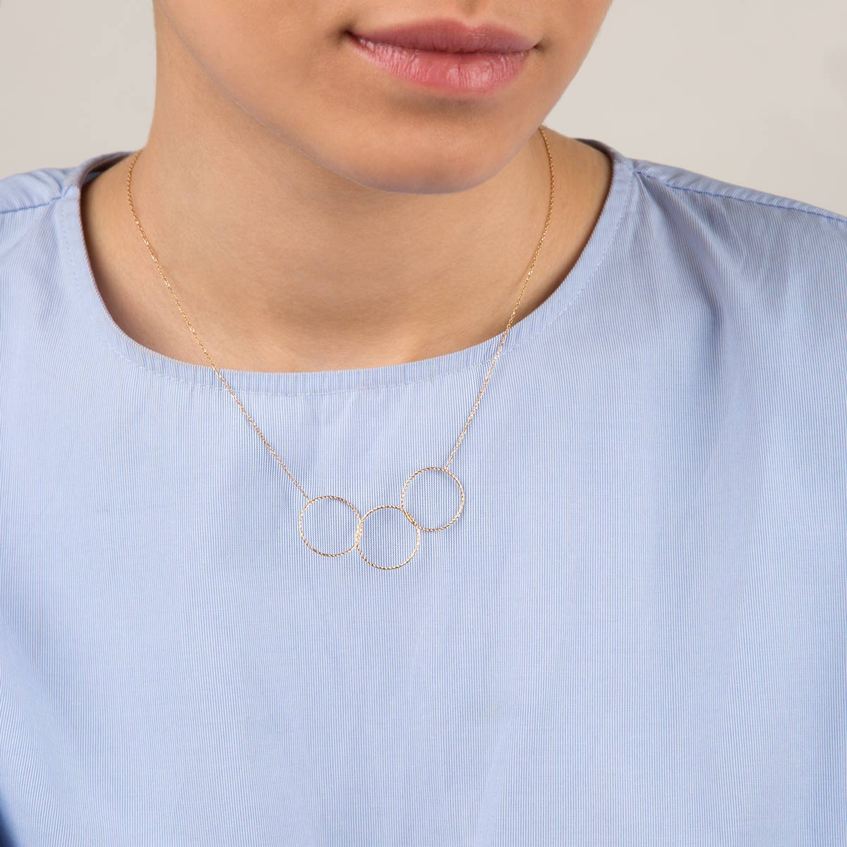 گردنبند طلا سه دایره