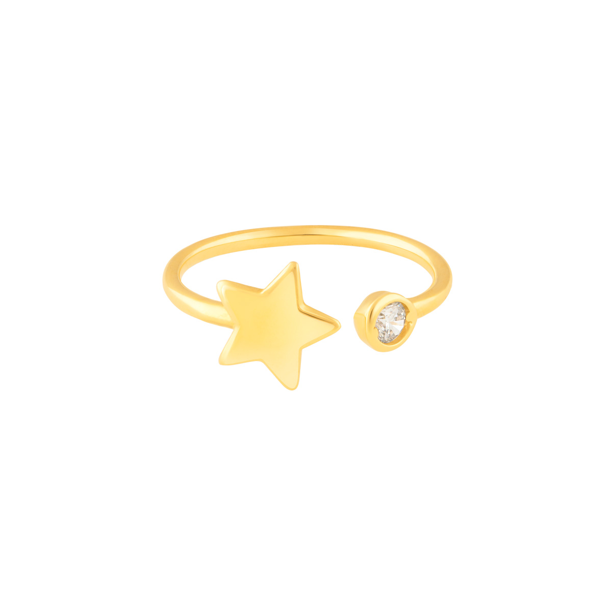 انگشتر طلا ستاره و لونا