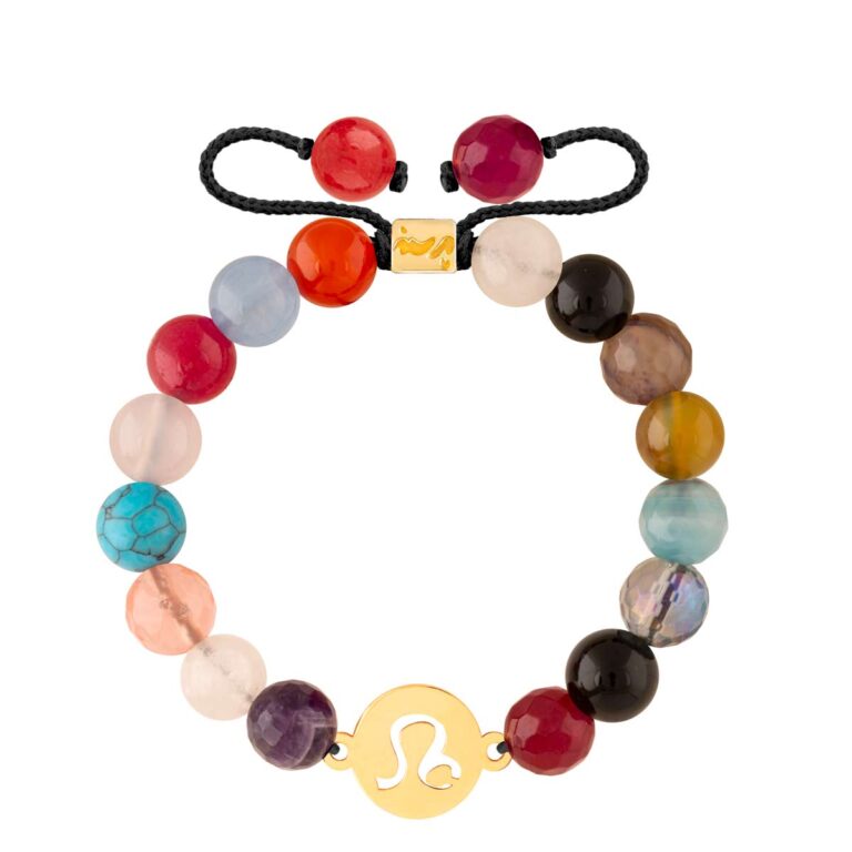 دستبند طلا سنگی نماد ماه مرداد - تصویر 1