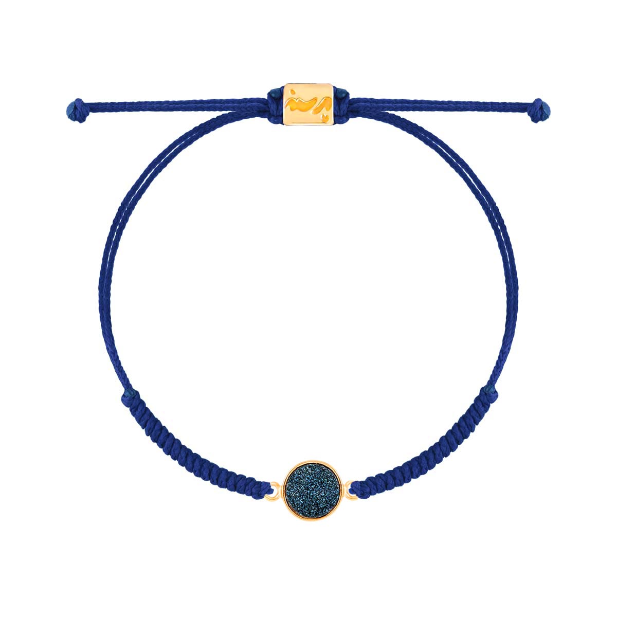 WBB392 دستبند طلا بافت کوارتز آبی