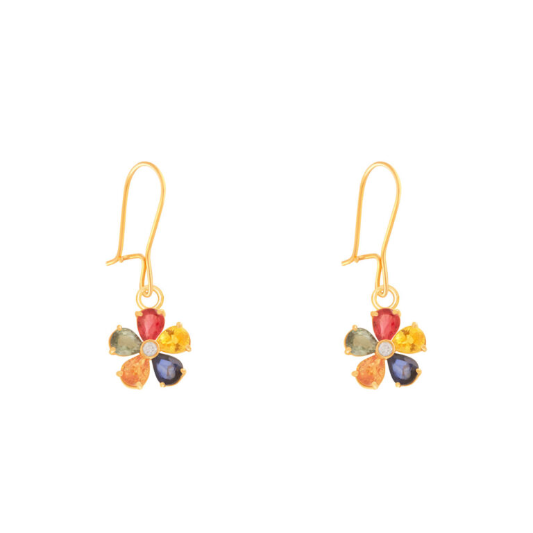 گوشواره طلا عصایی MULTICOLOR