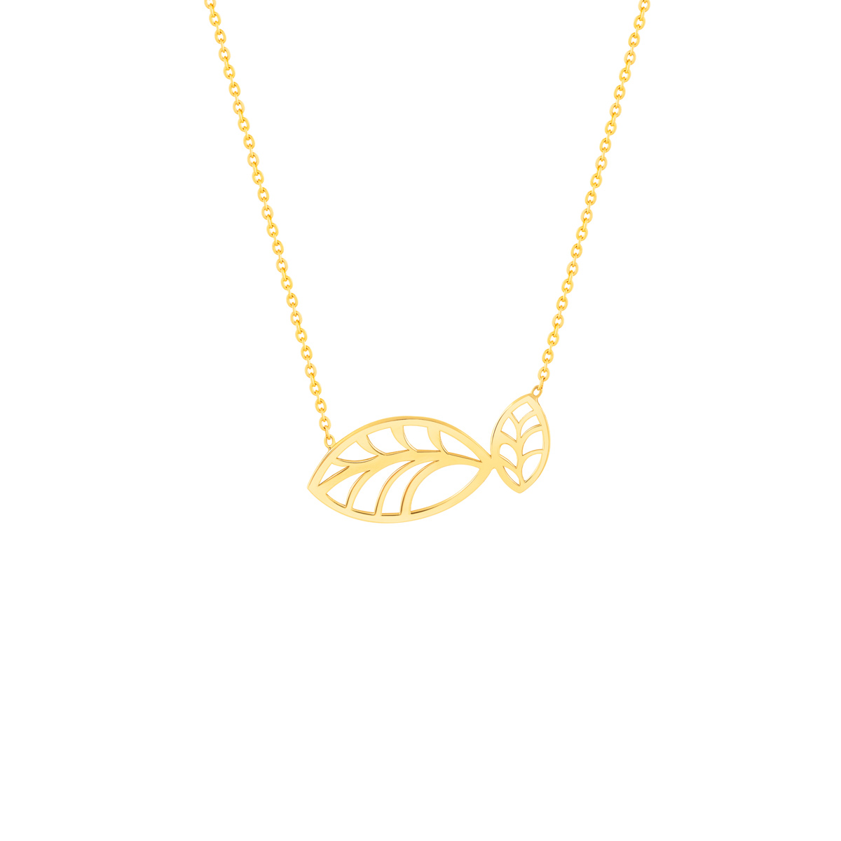 WN364 گردنبند طلا برگ