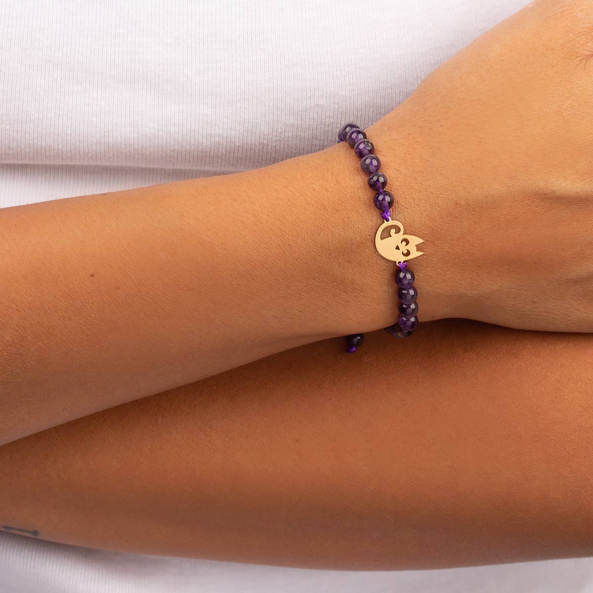 دستبند طلا سنگی گربه و آمیتیس