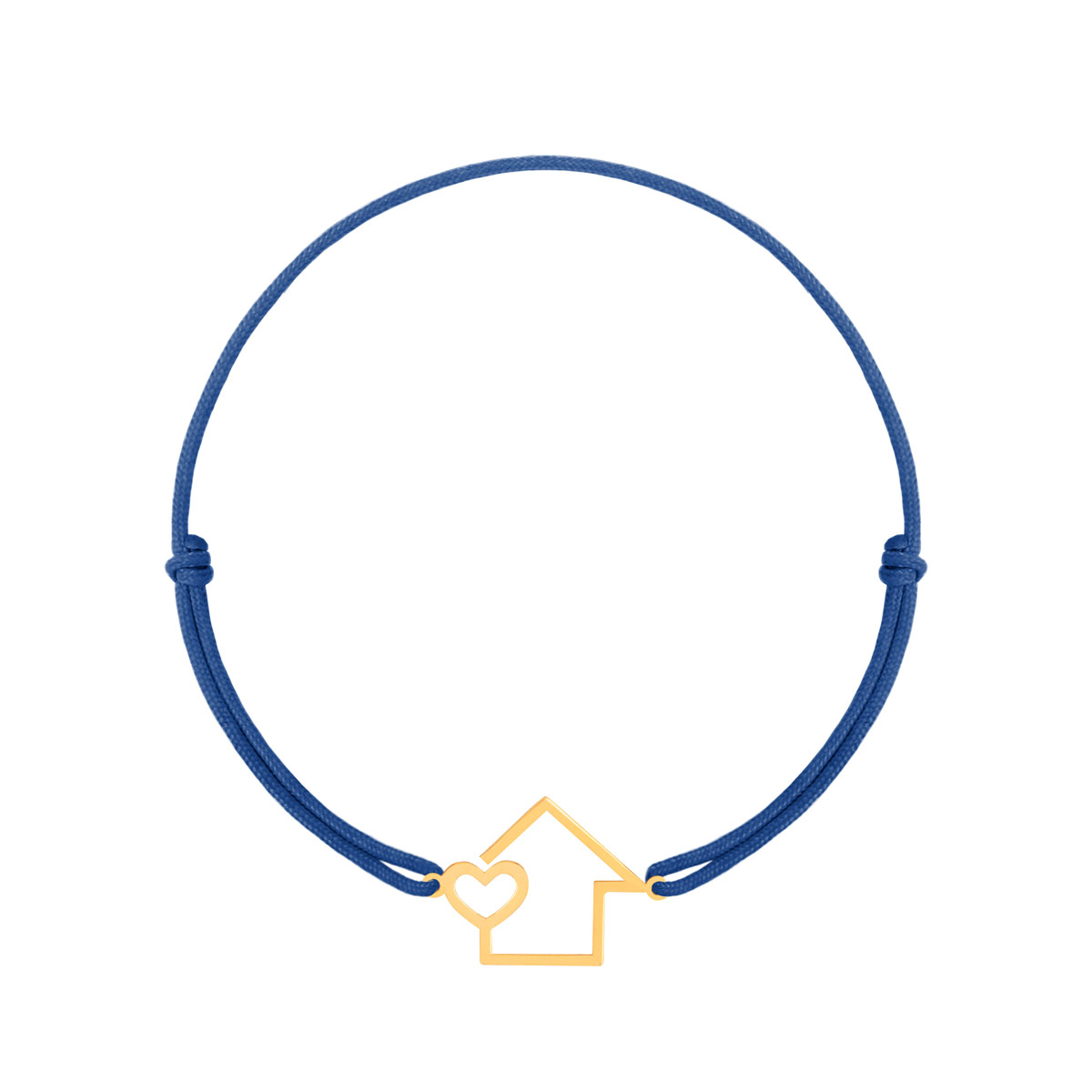 دستبند طلا بافت خانه و قلب