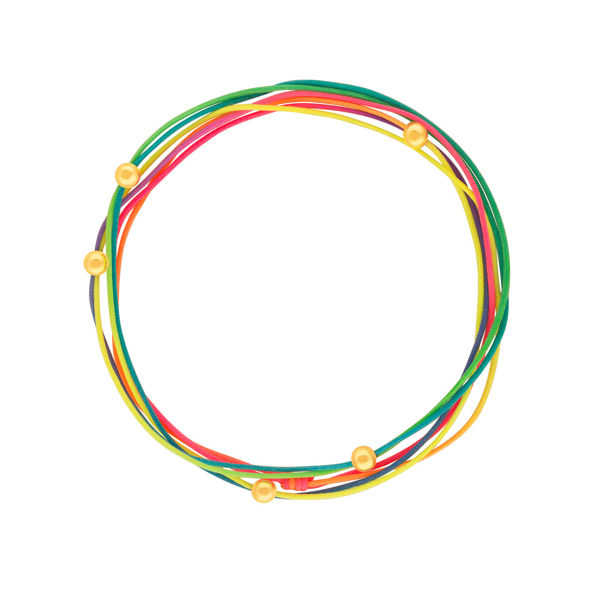 دستبند طلا بافت پنج گوی