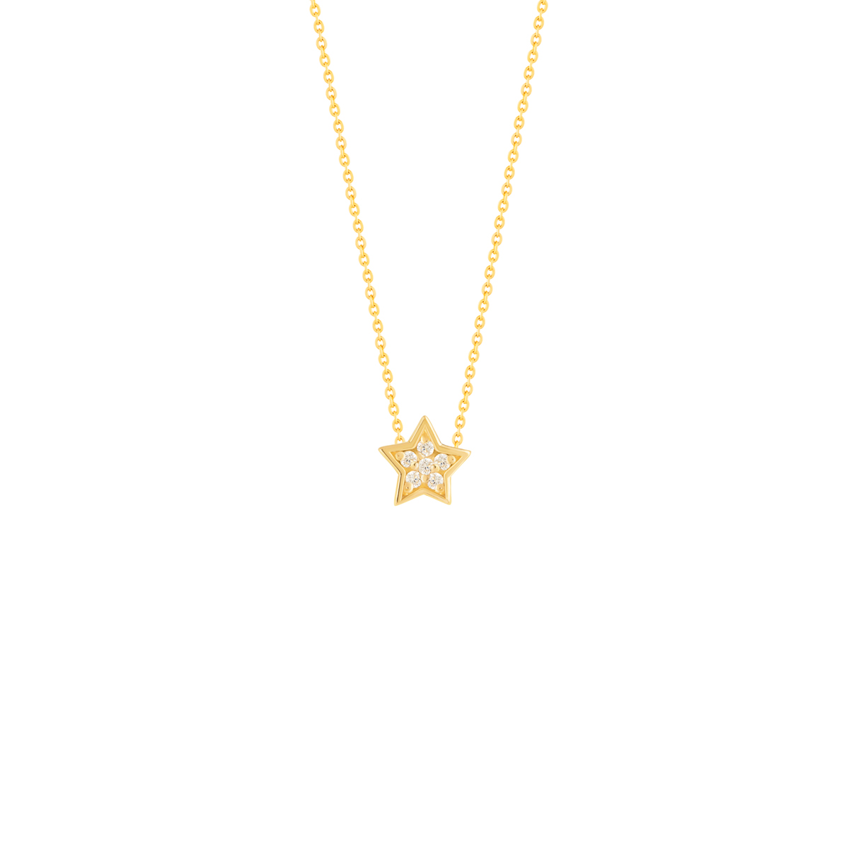 گردنبند طلا ستاره نگین دار