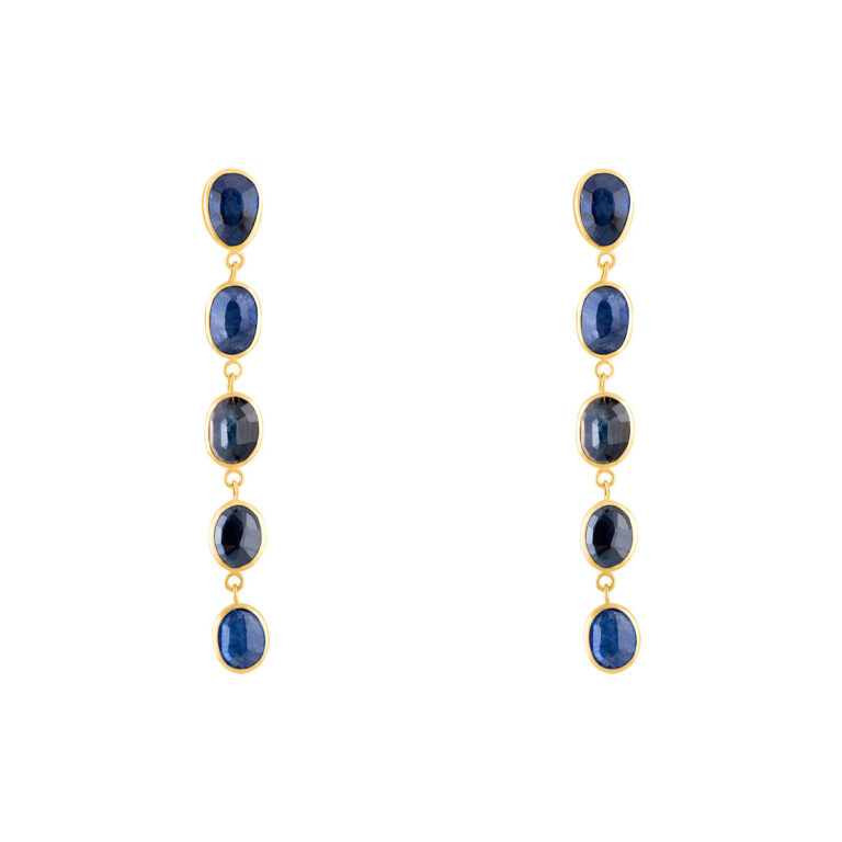 گوشواره طلا جید آبی